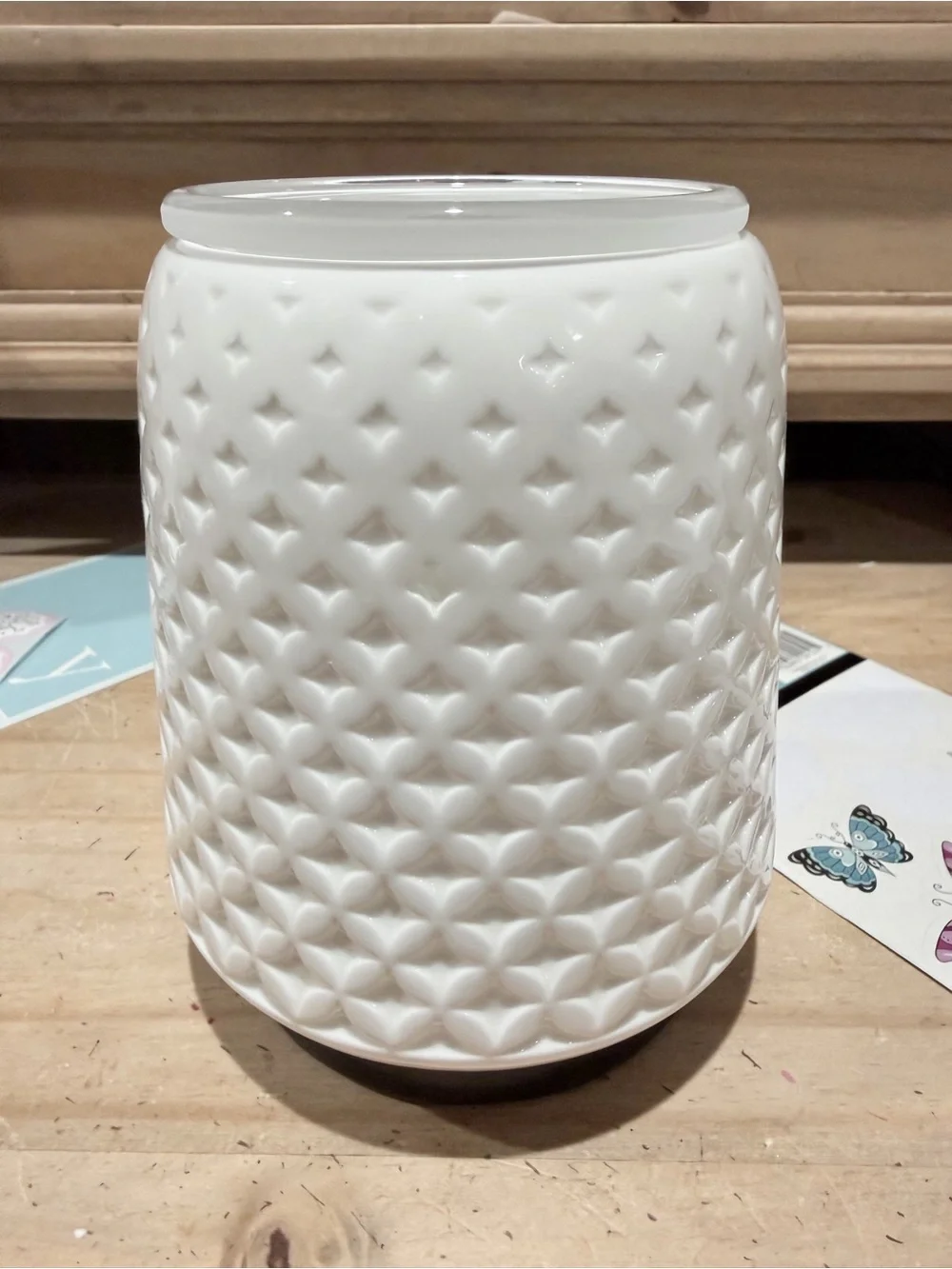 Scentsy Wax Warmer White Textured Ceramic Accent Vase